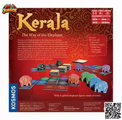 Kerala juego de mesa tablero y componentes